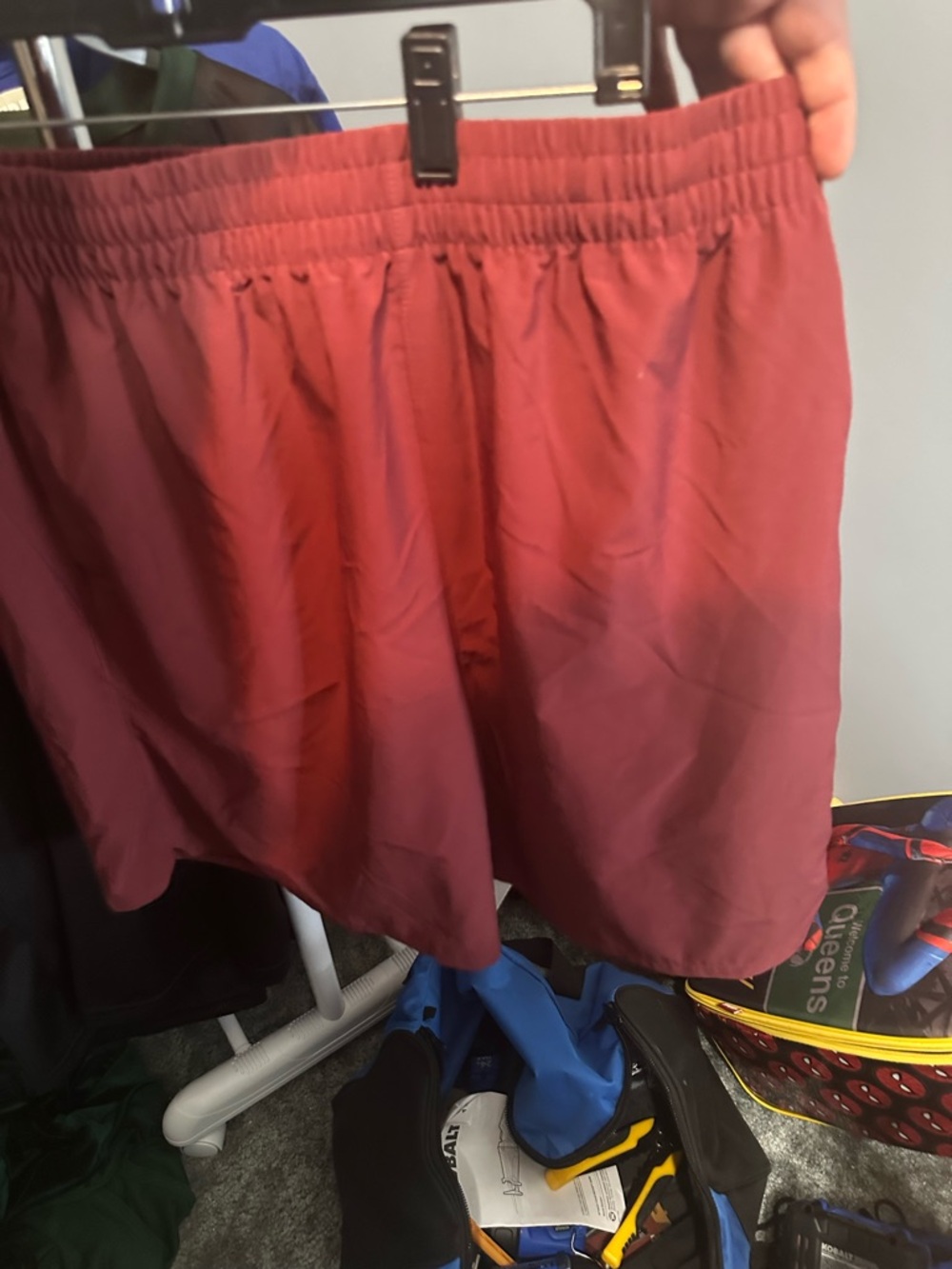 DSG Men's Athletic Elastic-Waist Shorts - Maroon
